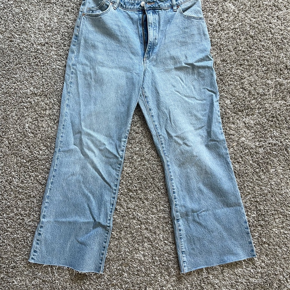 Light Blue Classic Denim Raw Hem Rolla’s Jeans